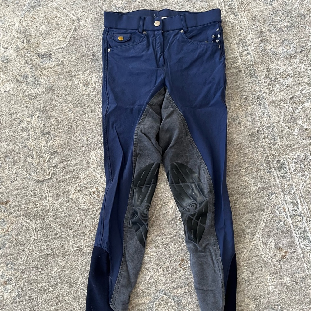 Anky Equestrian Full-Seat Dressage Riding Breeches 24 Long Navy
